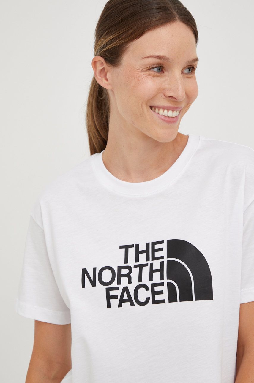 The North Face tricou din bumbac culoarea alb NF0A4T1RFN41-FN41