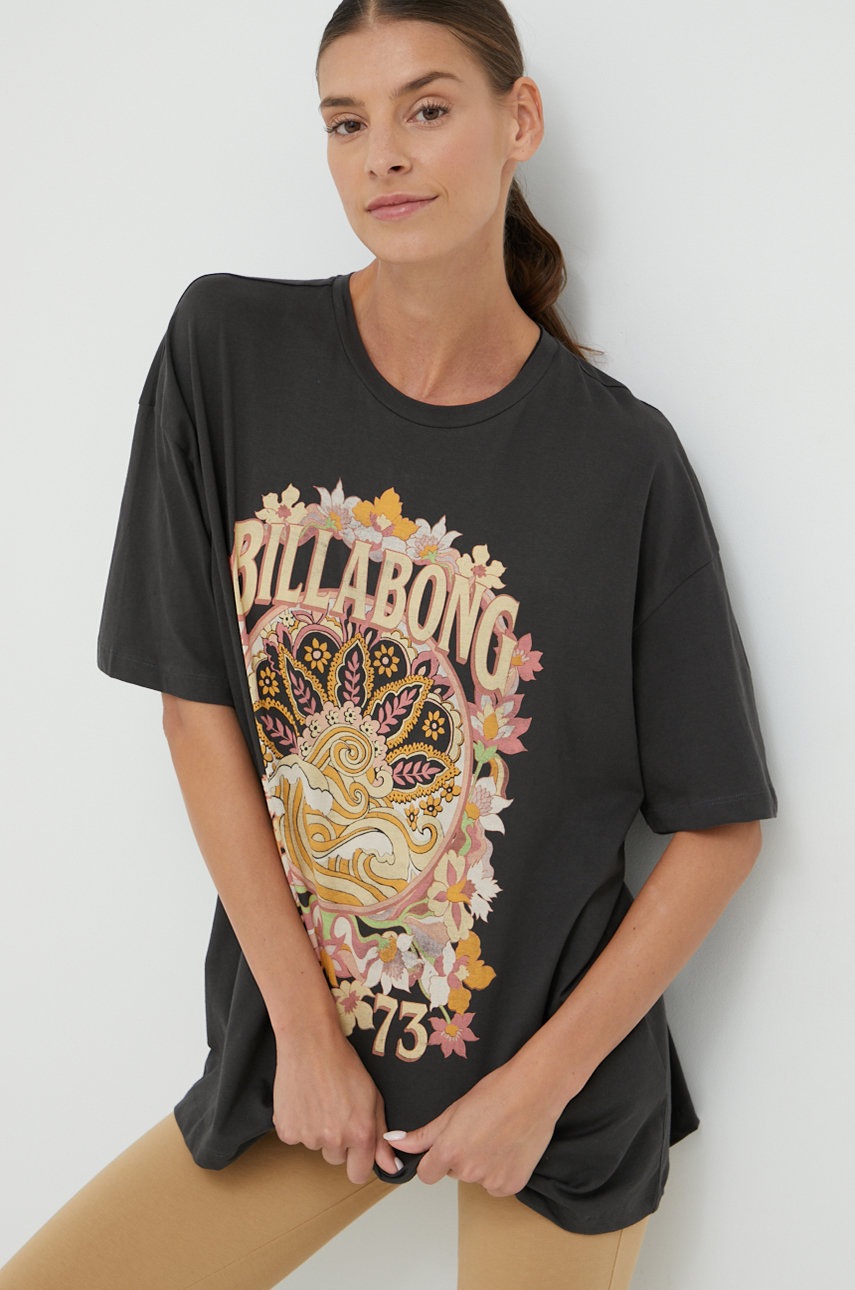 

Памучна тениска Billabong в сиво, Сив