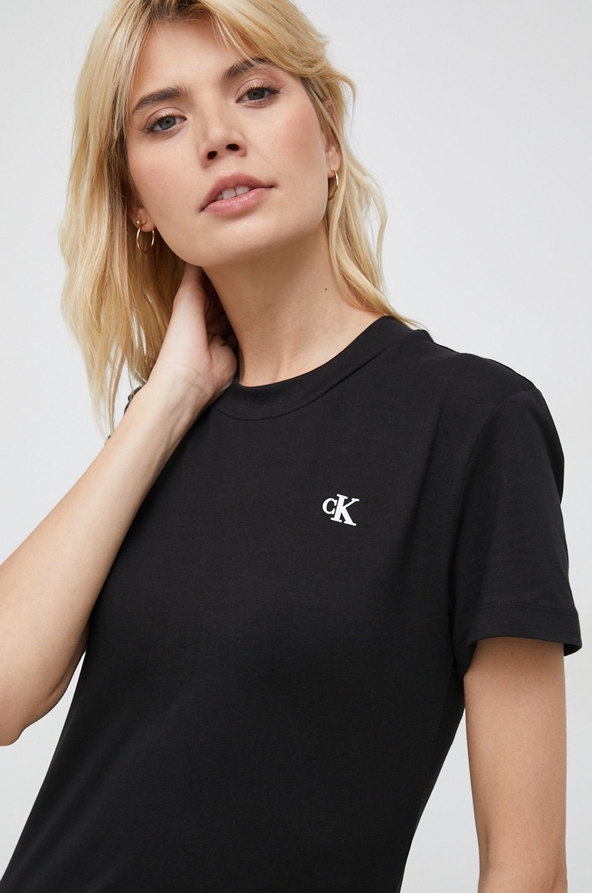 

Тениска Calvin Klein Jeans в черно, Черен