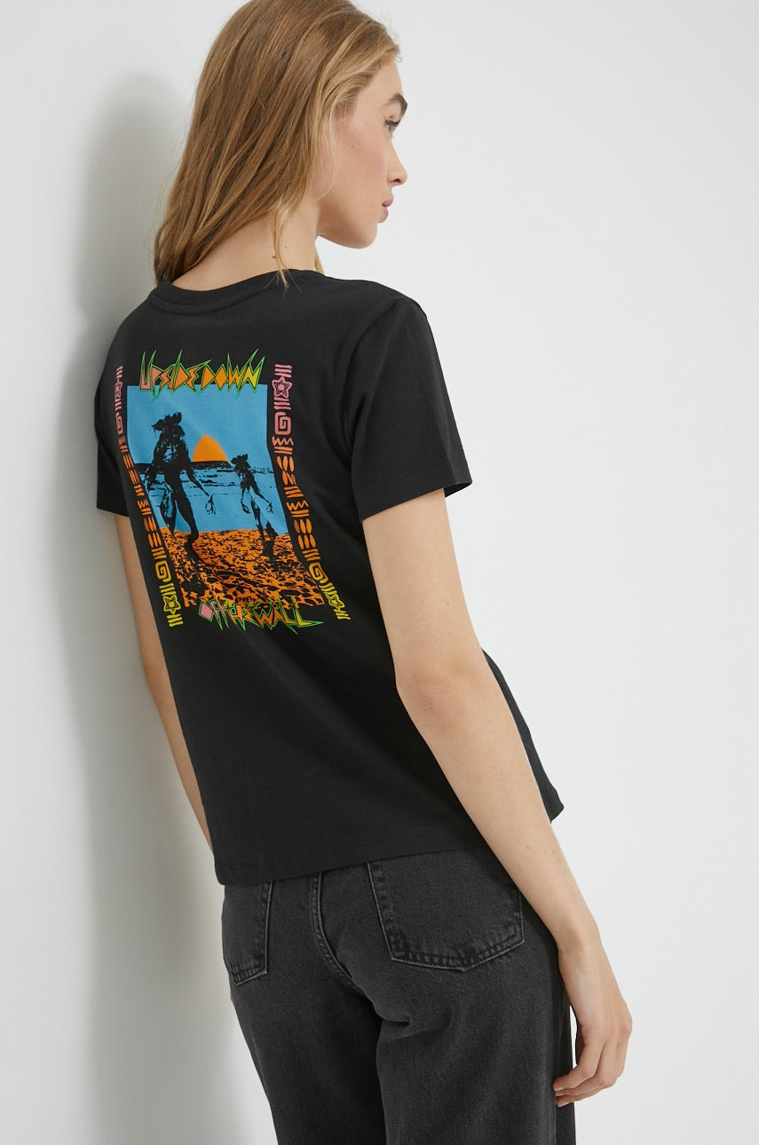

Памучна тениска Vans X Stranger Things в черно, Черен