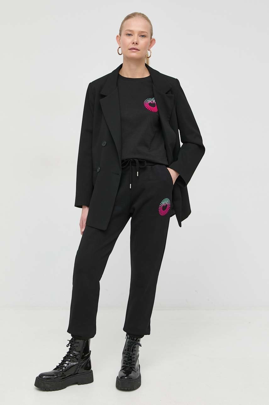 

Хлопковая футболка Pinko цвет чёрный