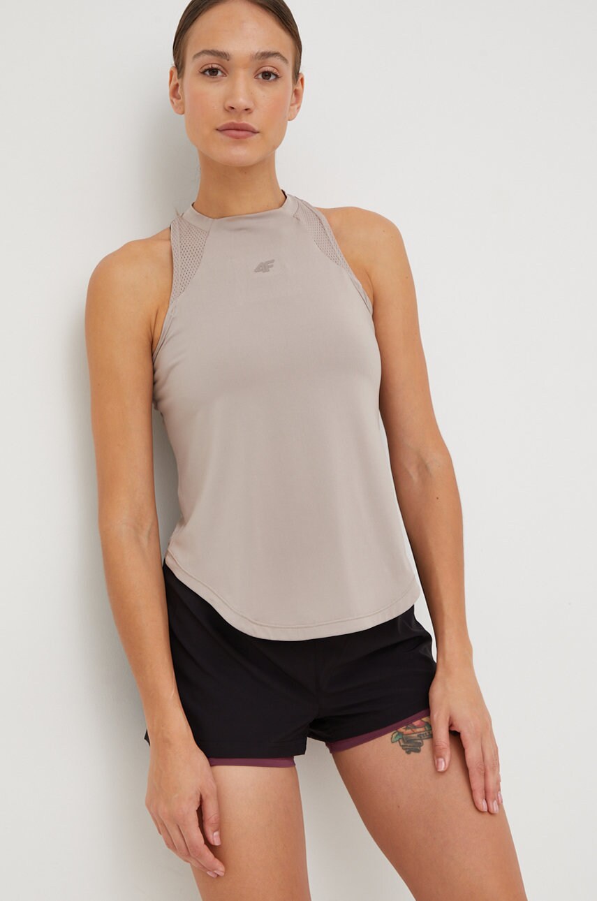 4f top de antrenament culoarea gri