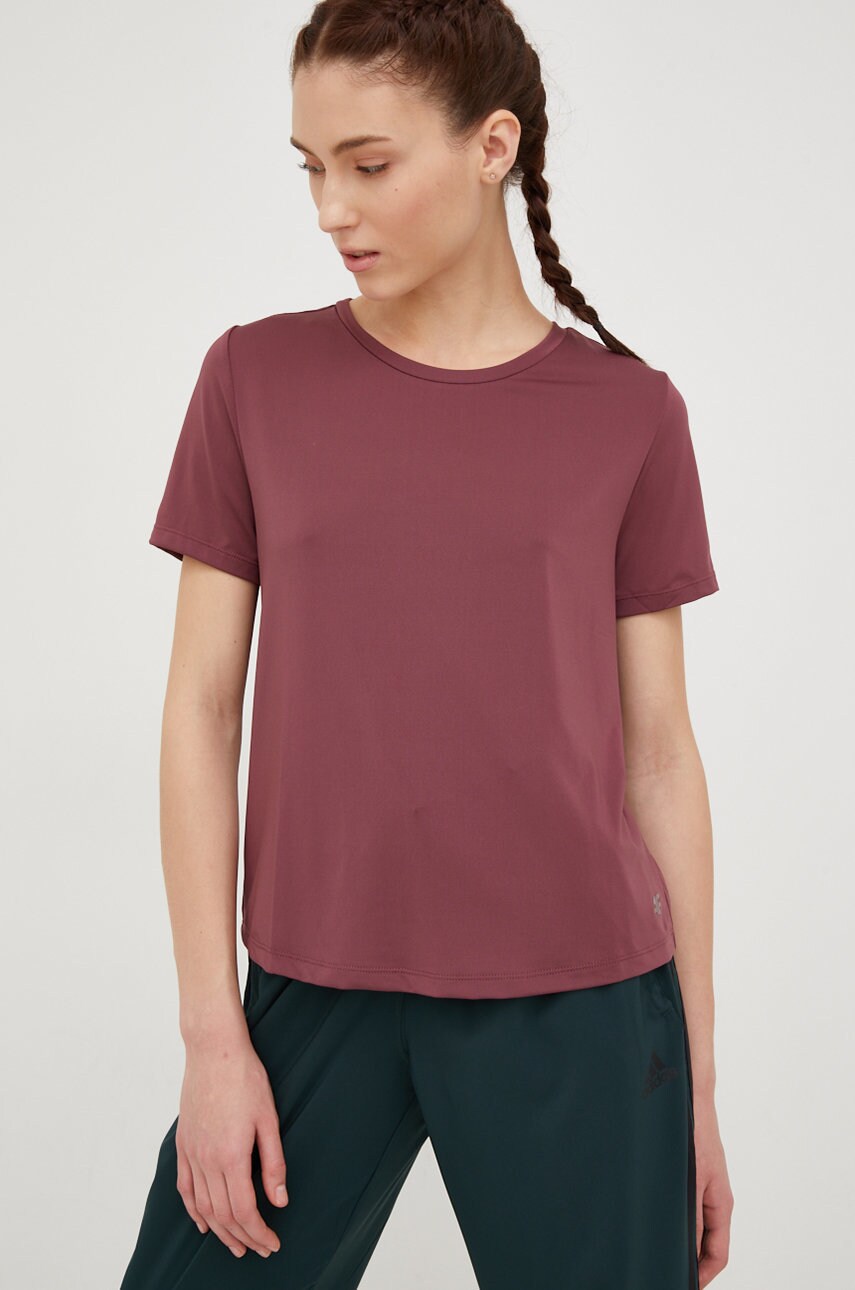 4f tricou de antrenament culoarea bordo