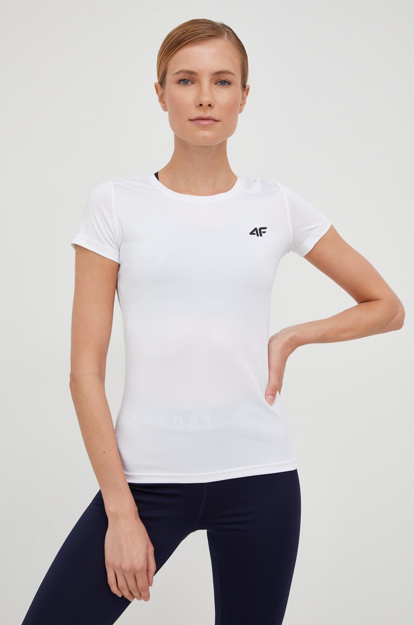 4F t-shirt treningowy kolor biały