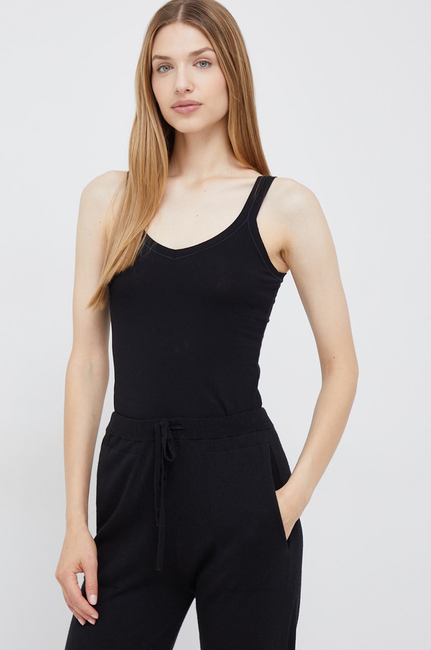 Top United Colors of Benetton χρώμα: μαύρο φωτογραφία
