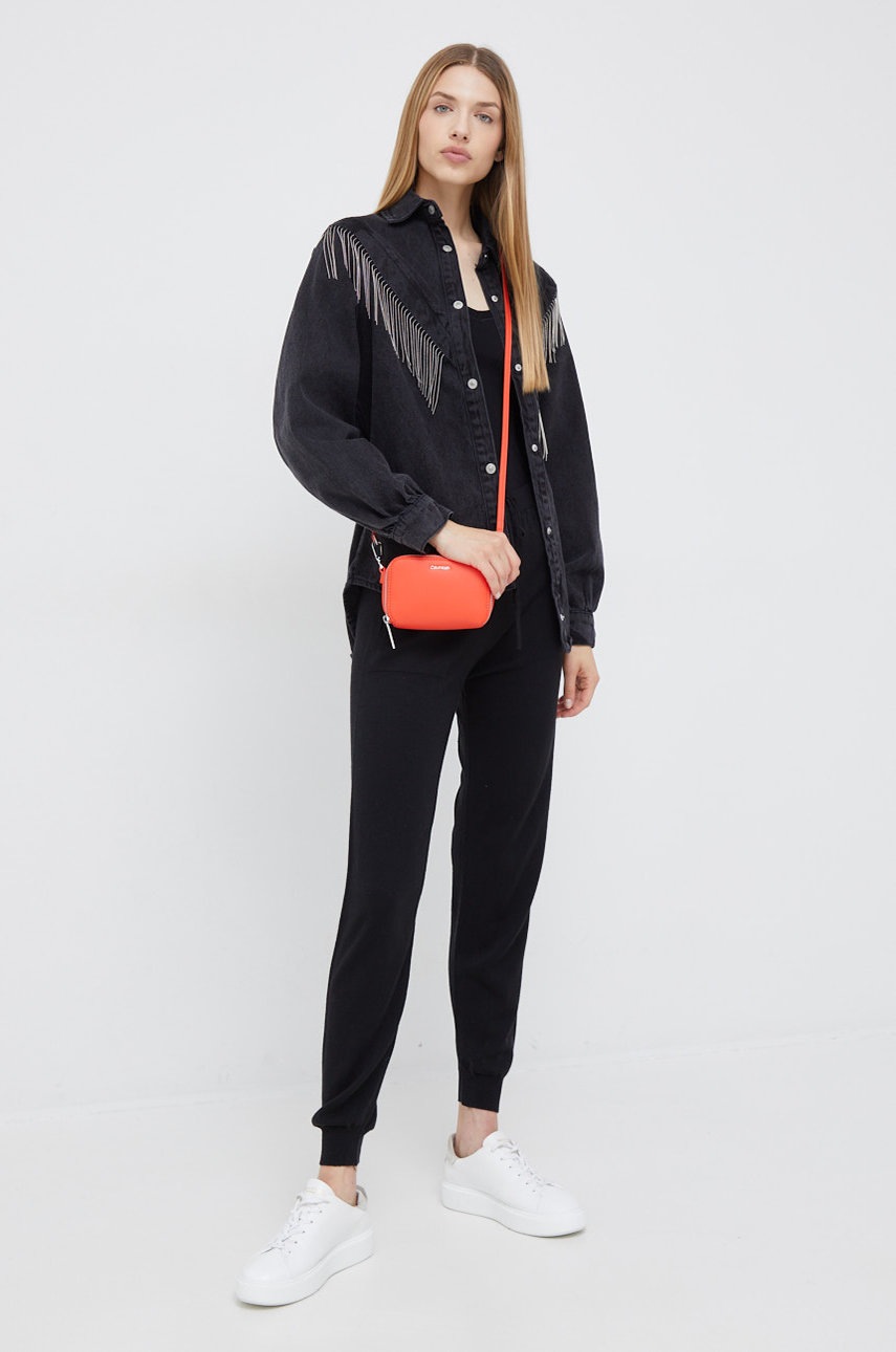 Top United Colors of Benetton χρώμα: μαύρο φωτογραφία