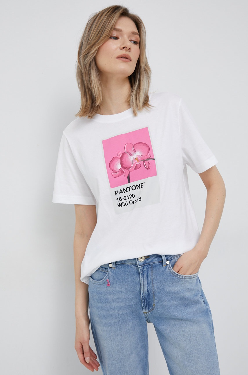 

Памучна тениска United Colors of Benetton в бяло, Бял