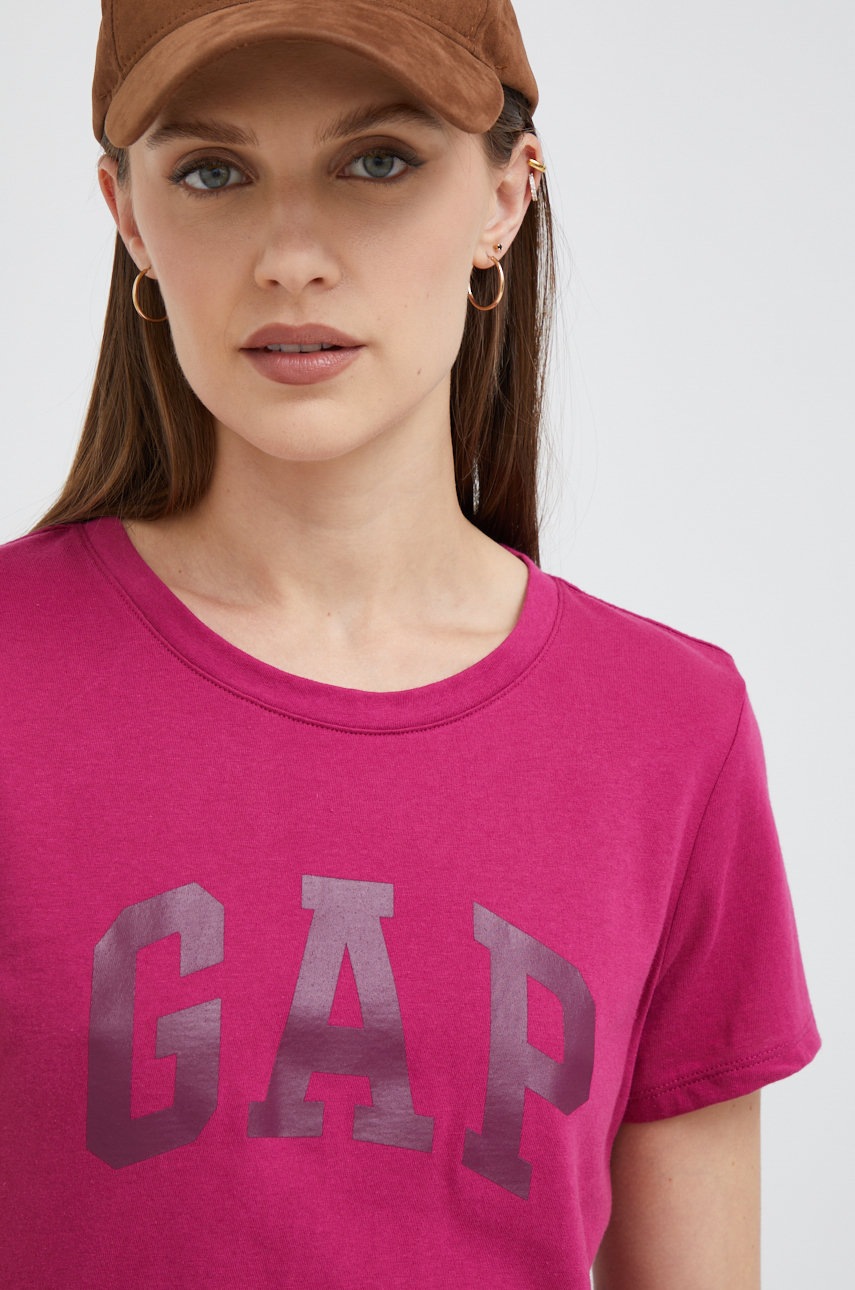 

Памучна тениска GAP в лилаво, Виолетов