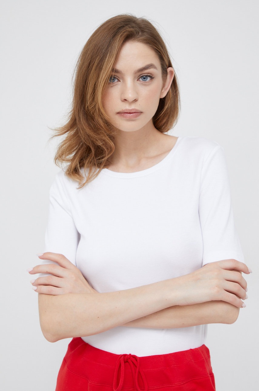

Тениска GAP в бяло, Бял