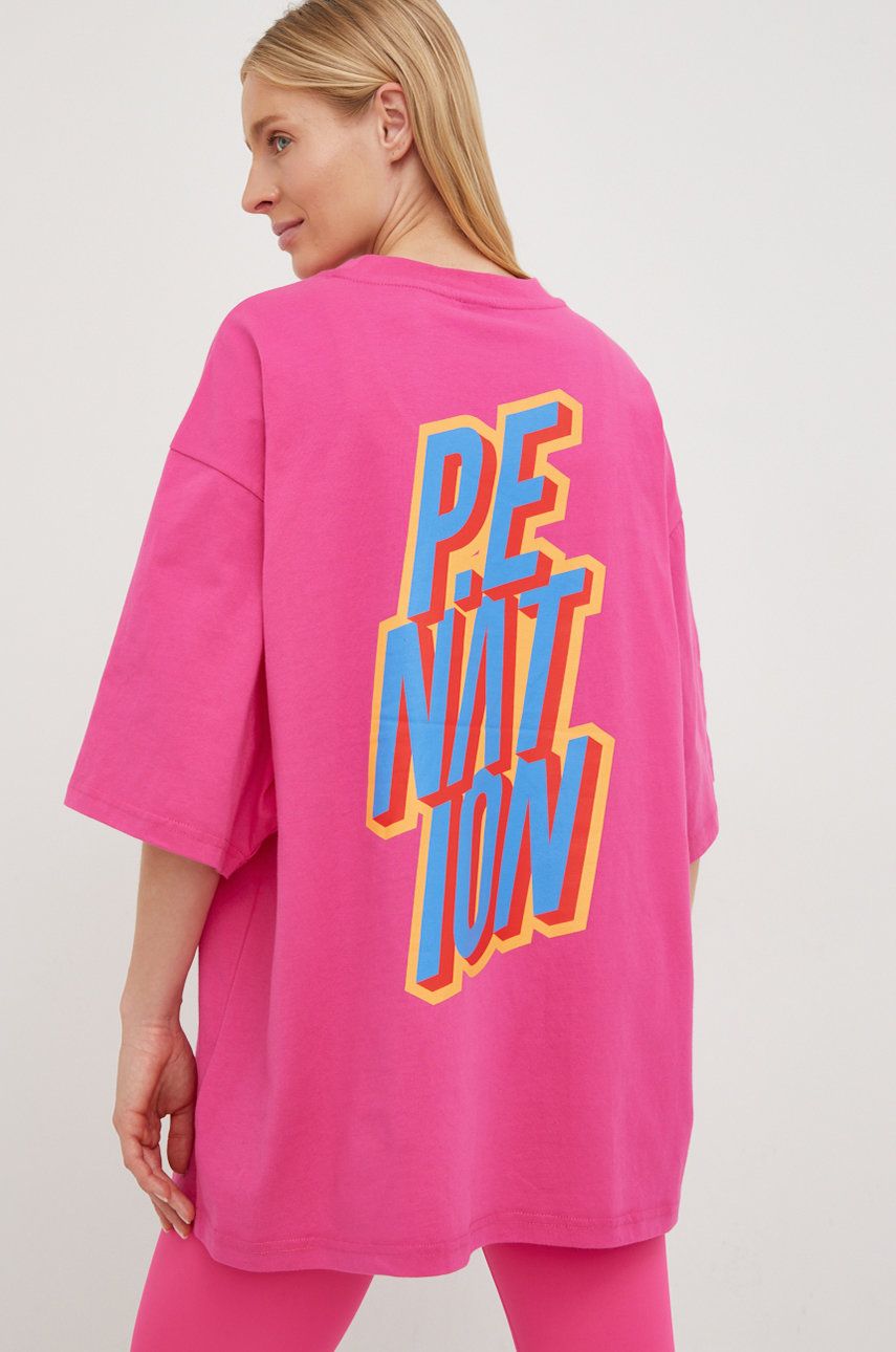 P.E Nation tricou din bumbac Daze culoarea roz answear.ro imagine noua