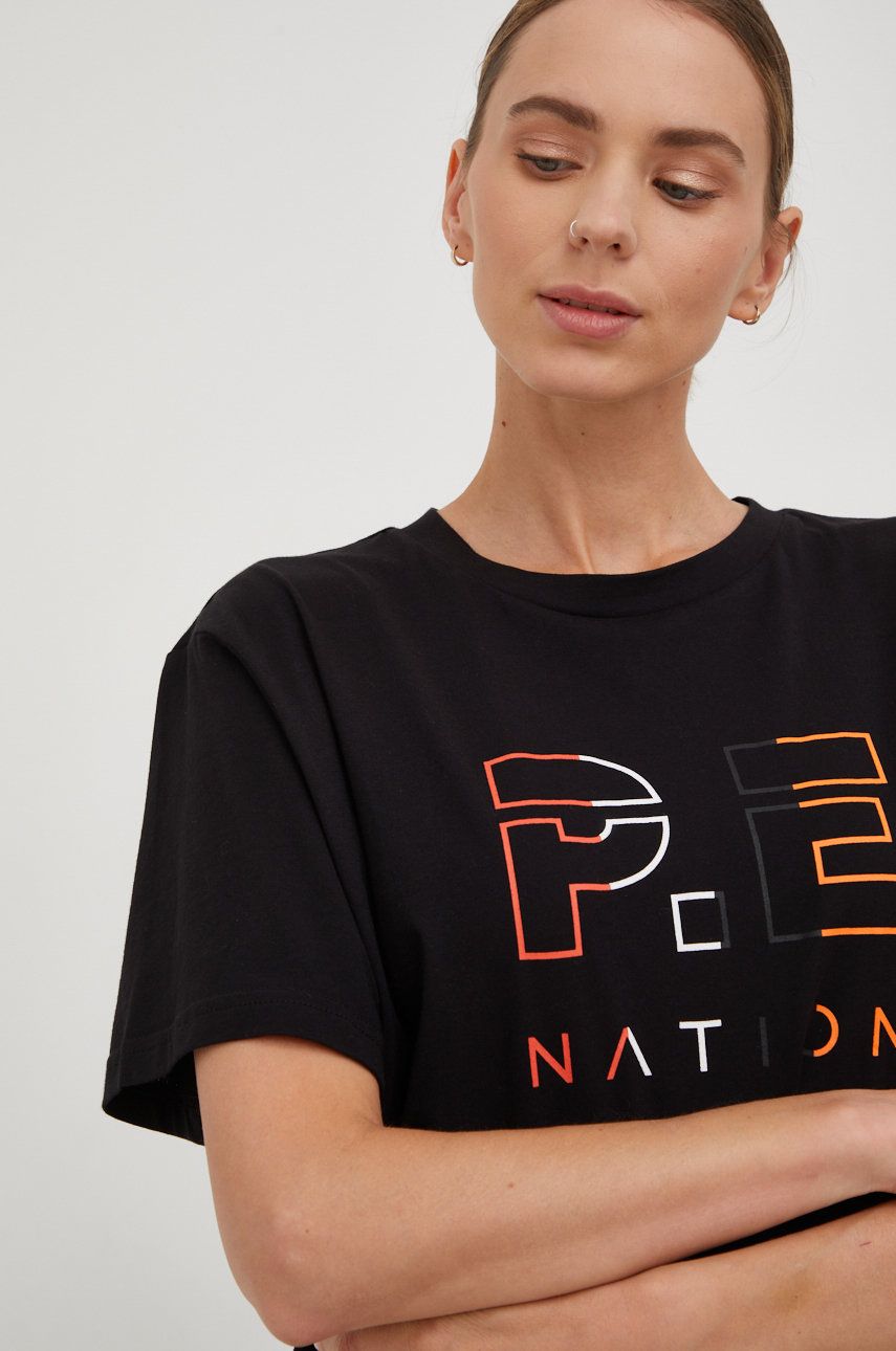 P.E Nation tricou din bumbac culoarea negru answear.ro
