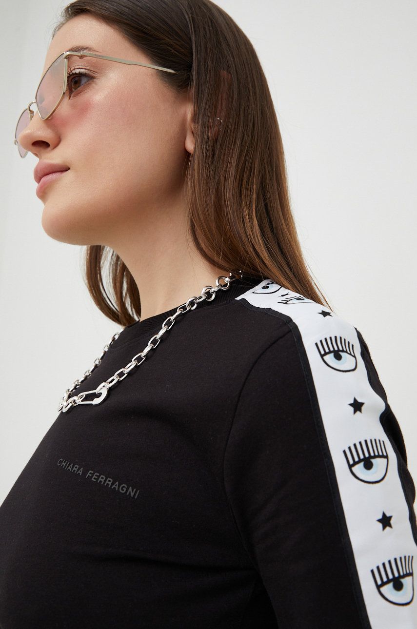 Chiara Ferragni tricou din bumbac culoarea negru answear.ro imagine noua gjx.ro