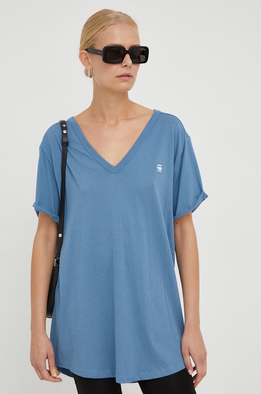 

Памучна тениска G-Star Raw, Син