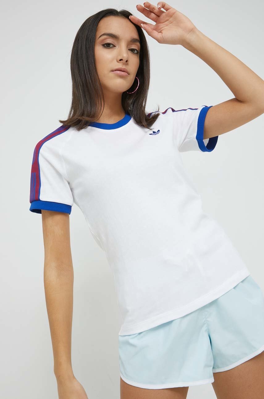 

Памучна тениска adidas Originals в бяло, Бял