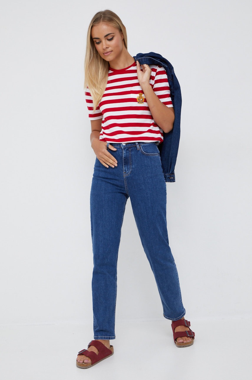 

Хлопковая футболка Polo Ralph Lauren цвет красный