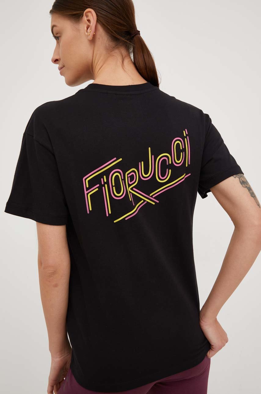 

Бавовняна футболка Napapijri X Fiorucci колір чорний