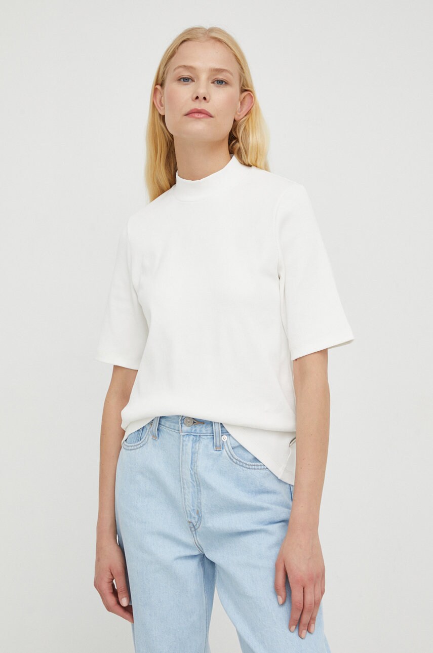 Marc o'polo tricou femei, culoarea alb, cu turtleneck
