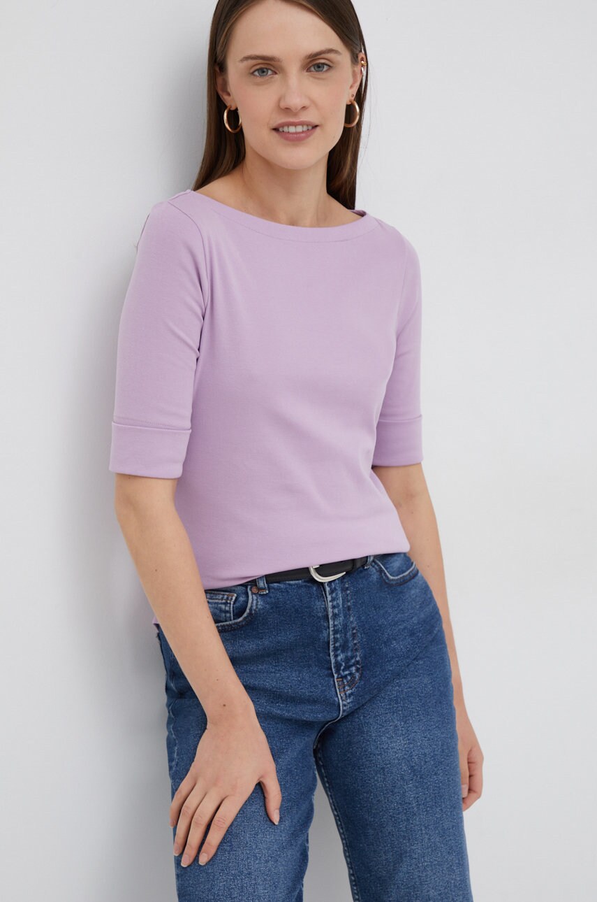 

Тениска Lauren Ralph Lauren в лилаво, Виолетов