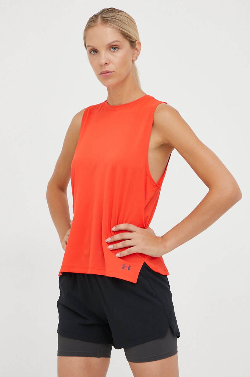 Under armour top de antrenament rush culoarea rosu