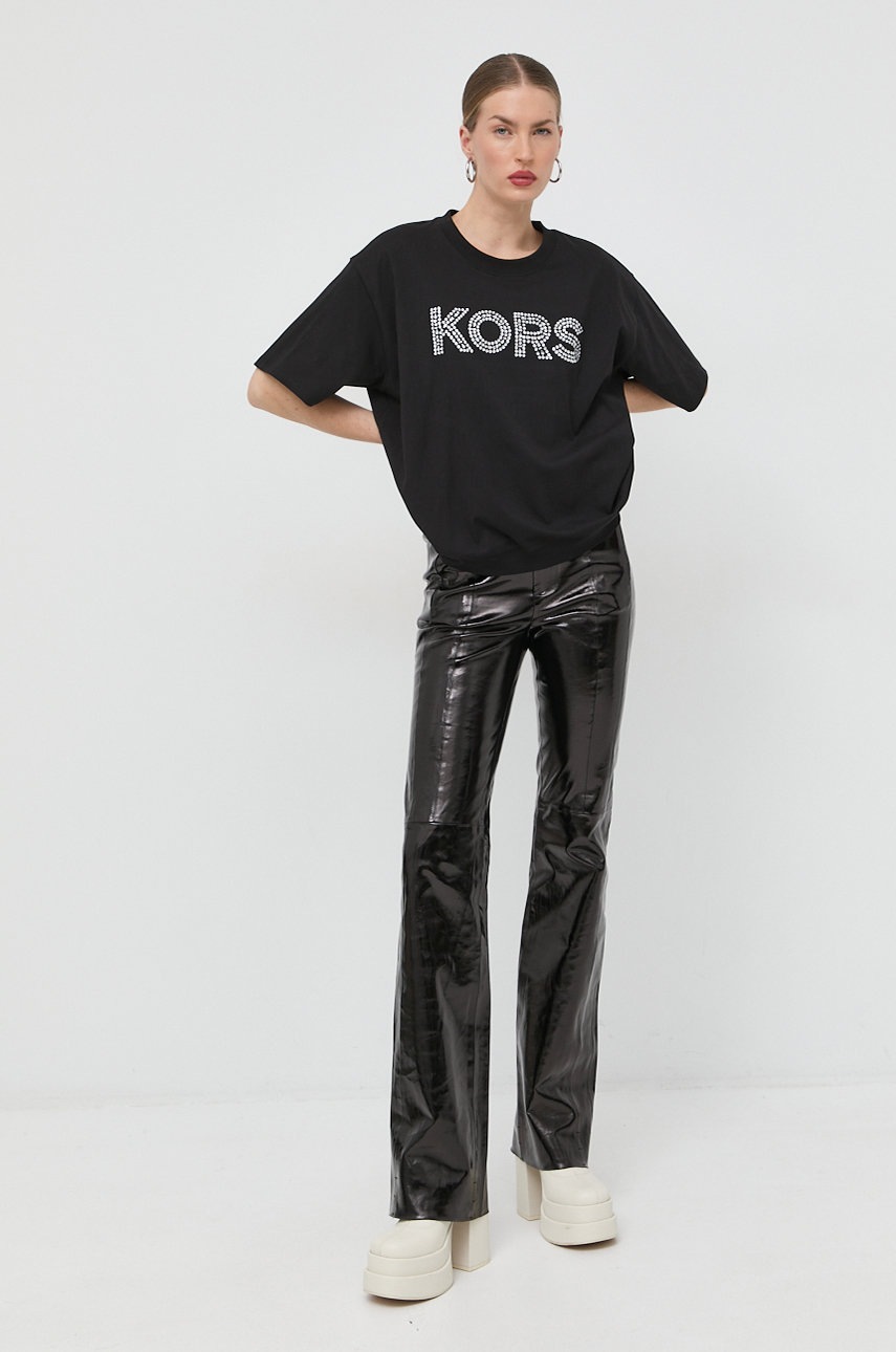 

Бавовняна футболка MICHAEL Michael Kors колір чорний