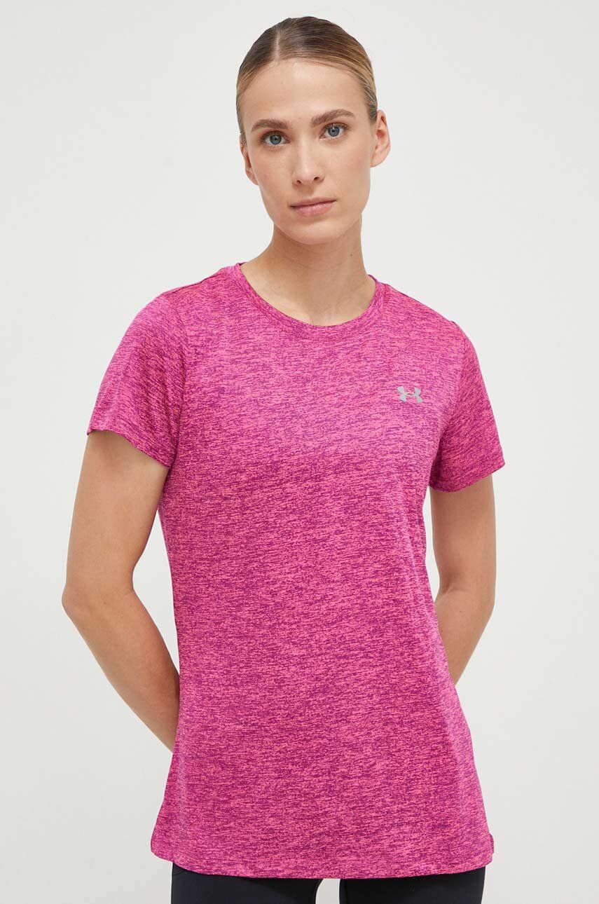 E-shop Tréninkové tričko Under Armour Tech růžová barva