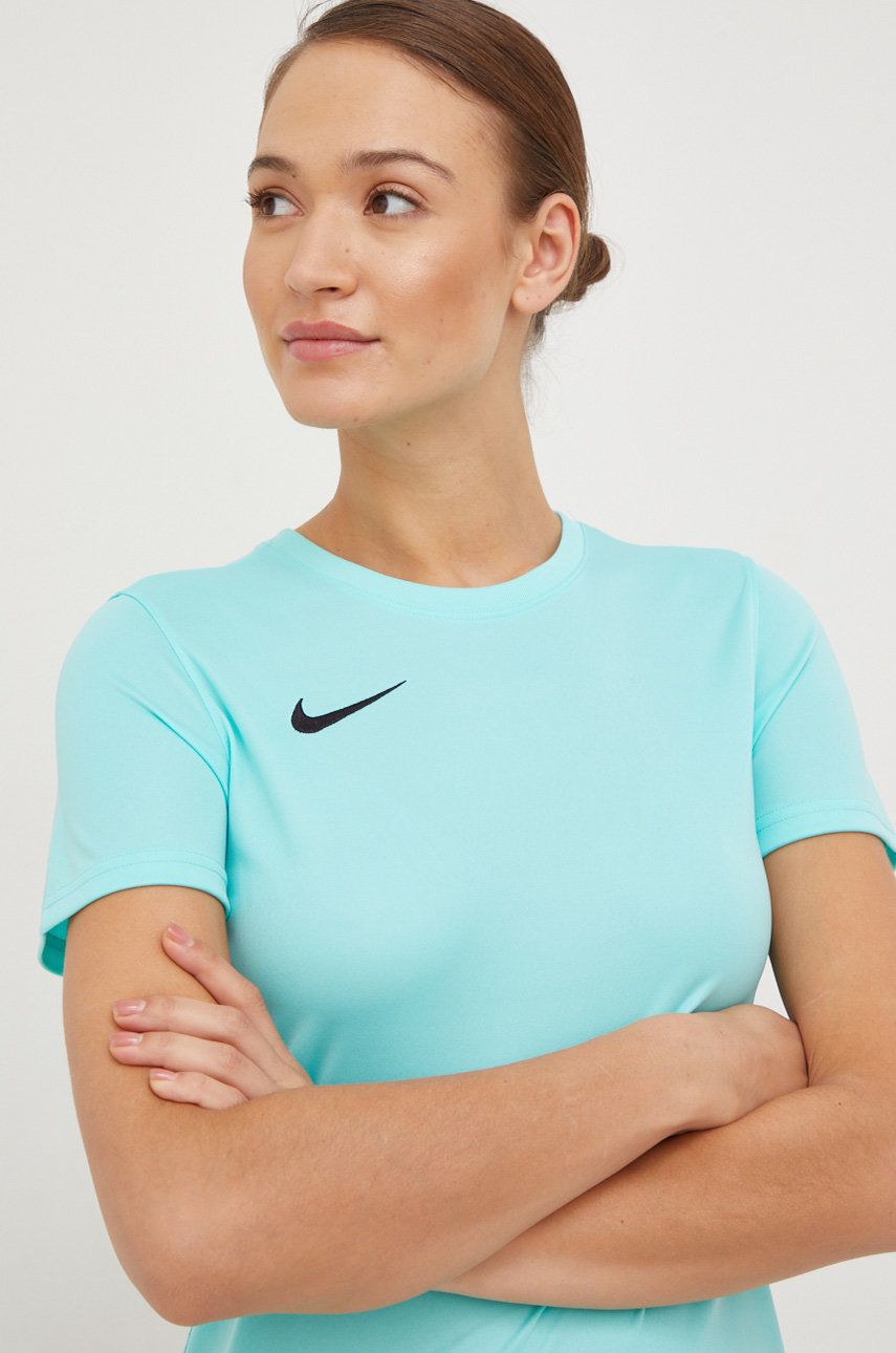 Nike t-shirt treningowy Park VII kolor turkusowy