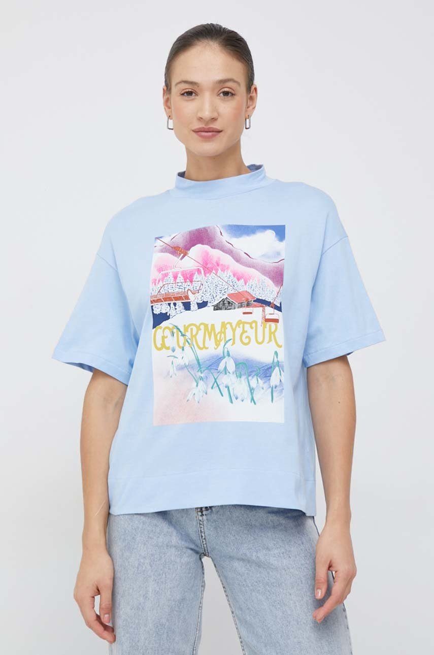 

Памучна Тениска United Colors Of Benetton с ниско поло, Син