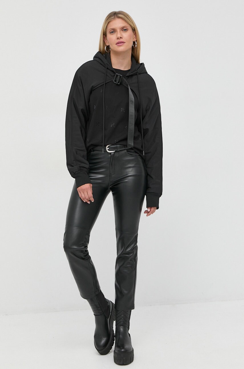 

Хлопковая футболка Karl Lagerfeld цвет чёрный
