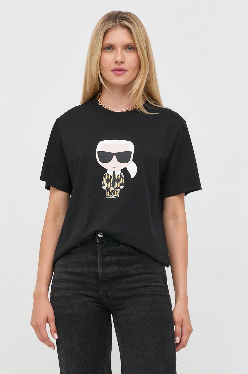 Karl Lagerfeld tricou din bumbac culoarea negru answear.ro imagine noua