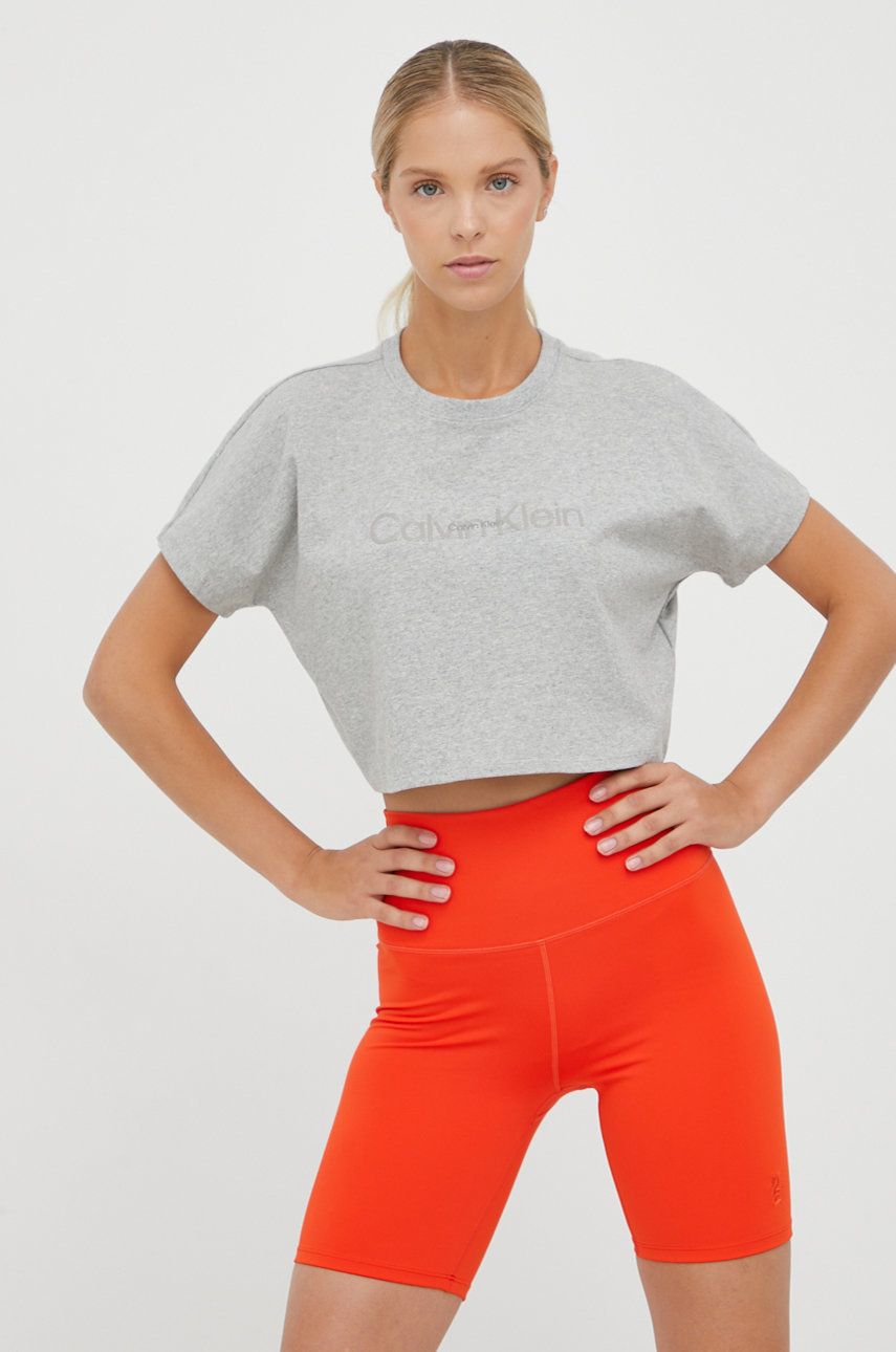 Calvin Klein Performance t-shirt damski kolor szary