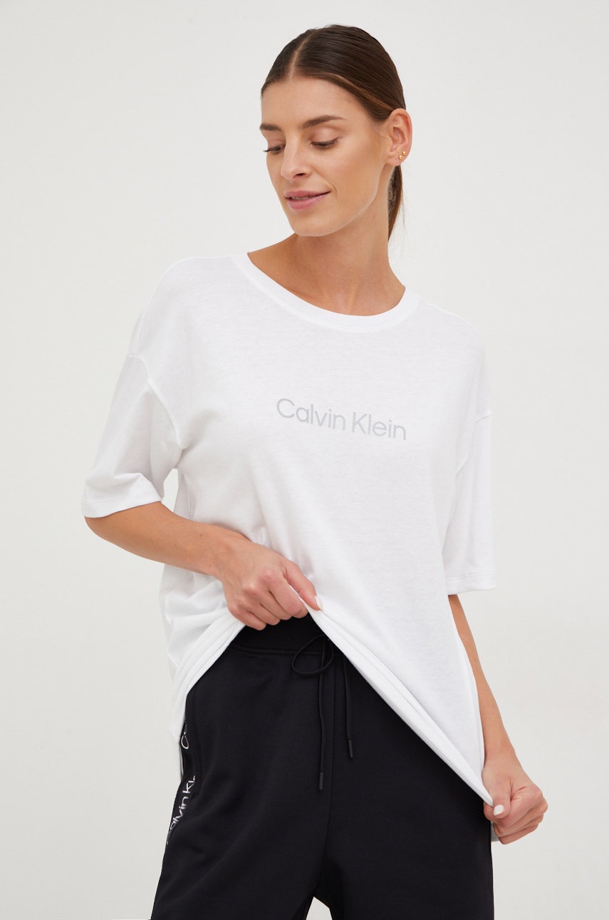 

Тениска Calvin Klein Performance в бяло, Бял