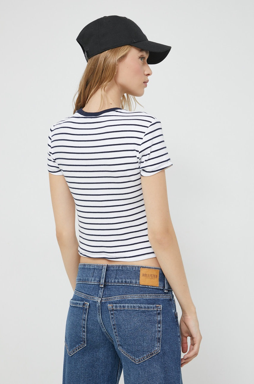 Μπλουζάκι Abercrombie & Fitch χρώμα: άσπρο