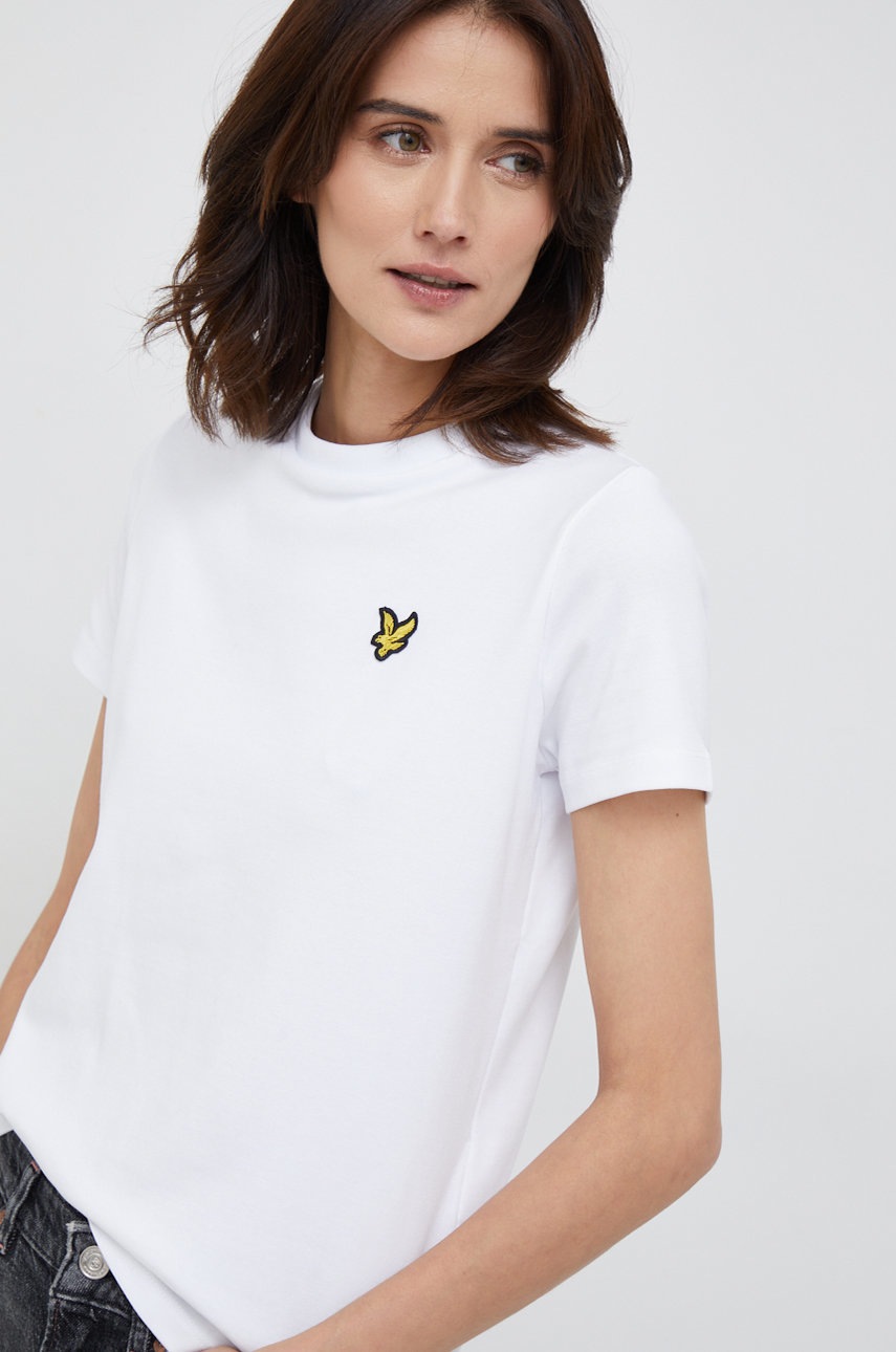

Тениска Lyle & Scott в бяло, Бял