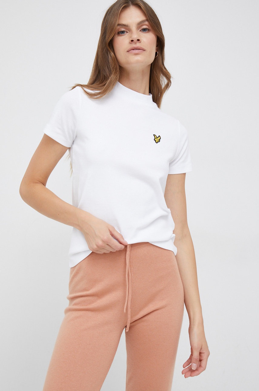 

Тениска Lyle & Scott в бяло, Бял