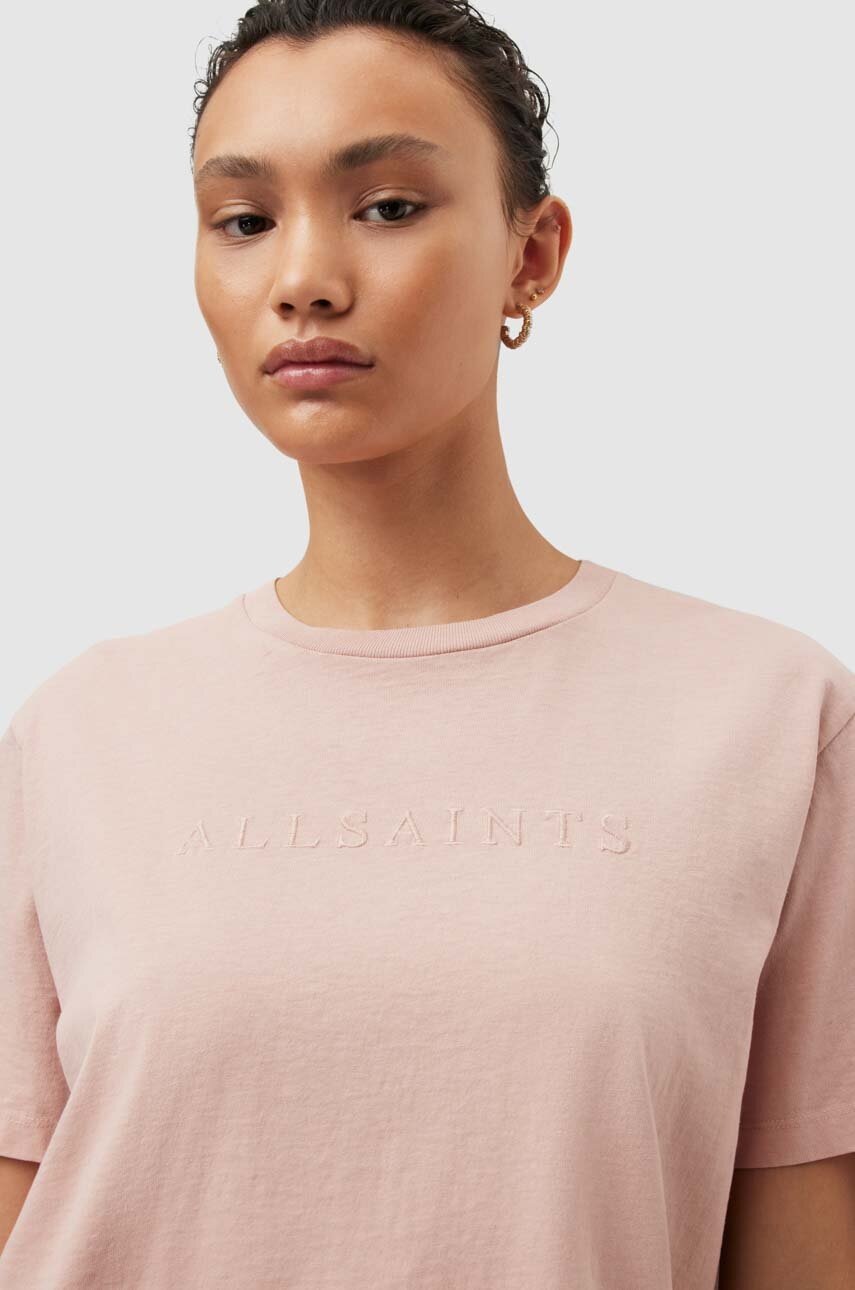 

Бавовняна футболка AllSaints колір білий