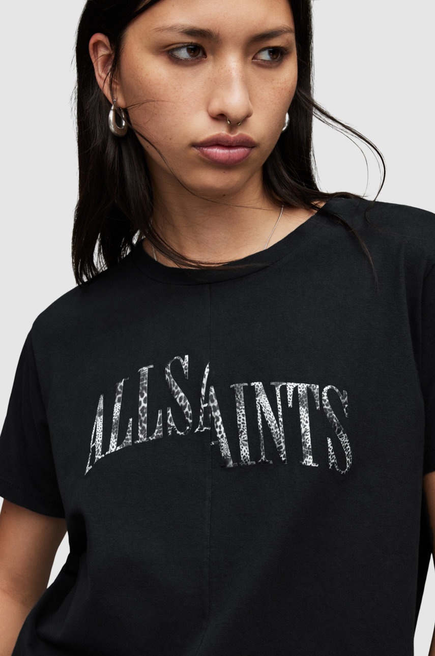 

Бавовняна футболка AllSaints колір чорний