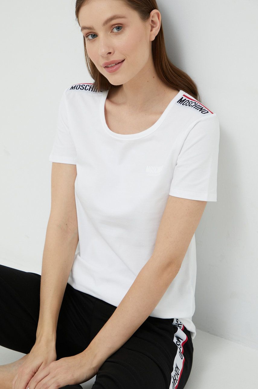 Moschino Underwear tricou femei, culoarea alb Alb imagine noua gjx.ro