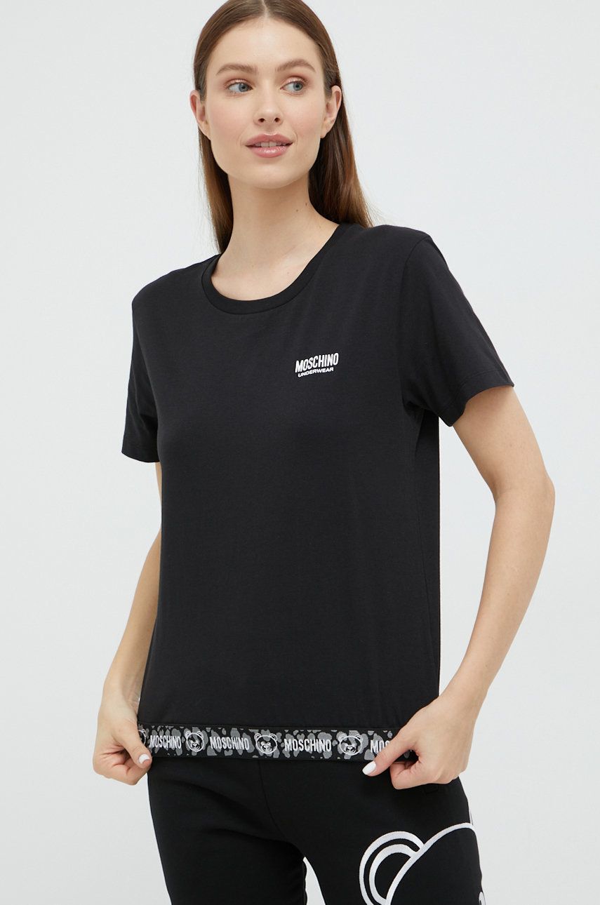 Moschino Underwear tricou femei, culoarea negru answear.ro imagine noua gjx.ro