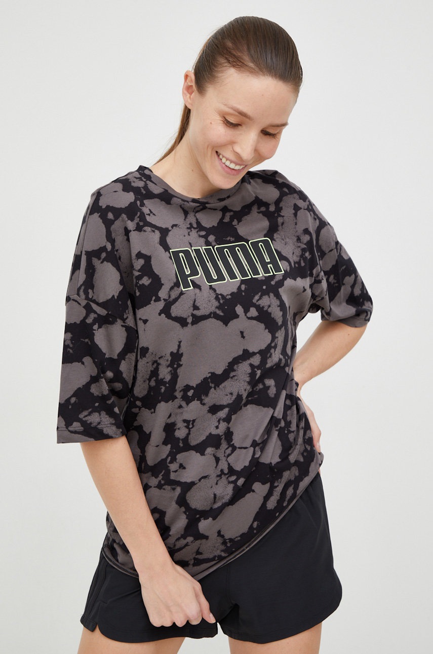 

Памучна тениска Puma в черно, Черен