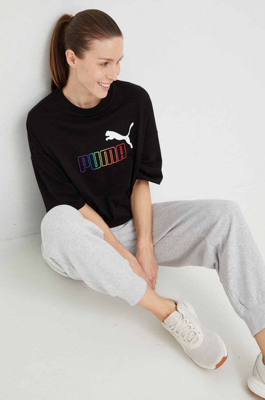 

Бавовняна футболка Puma колір чорний