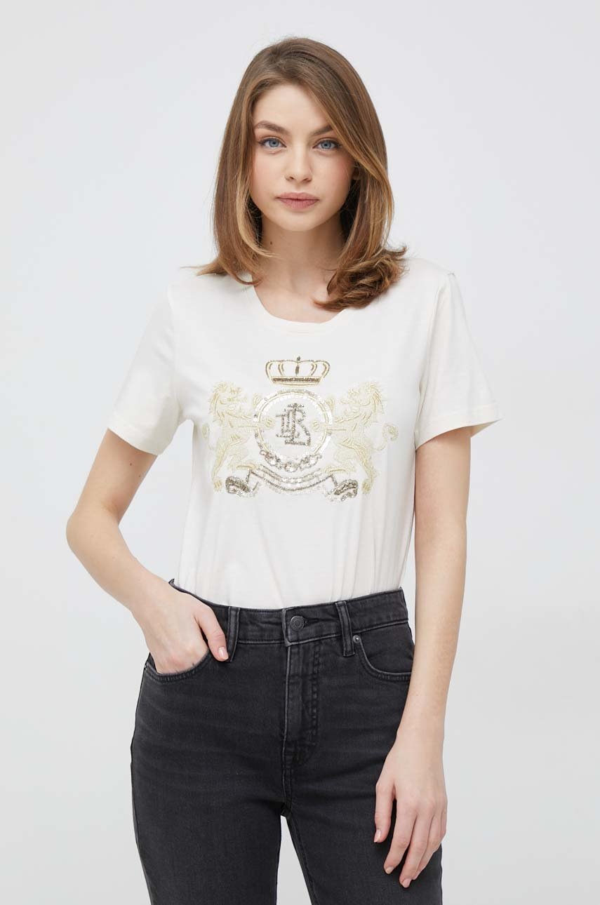 

Тениска Lauren Ralph Lauren в бежово, Бежов