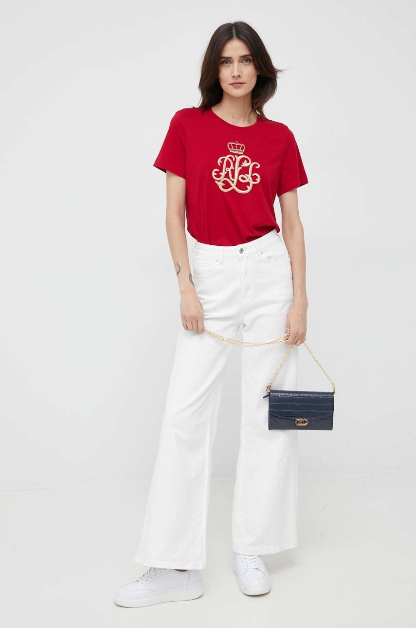 

Тениска Lauren Ralph Lauren в червено, Червен