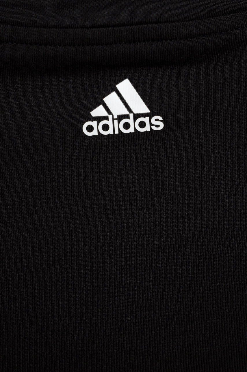

Детская хлопковая футболка adidas цвет чёрный