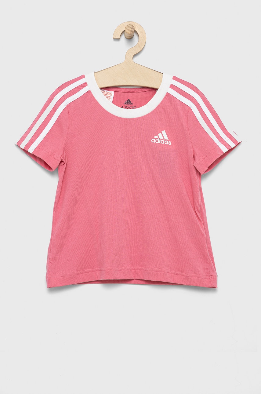 Adidas Performance tricou de bumbac pentru copii hc0087 culoarea violet