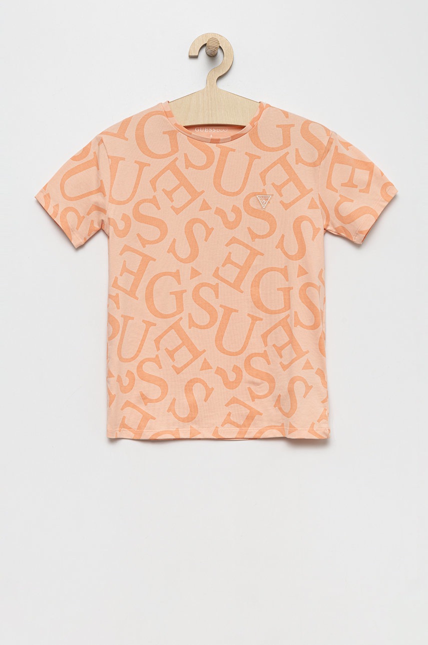 

Детска тениска Guess в оранжево, Оранжев