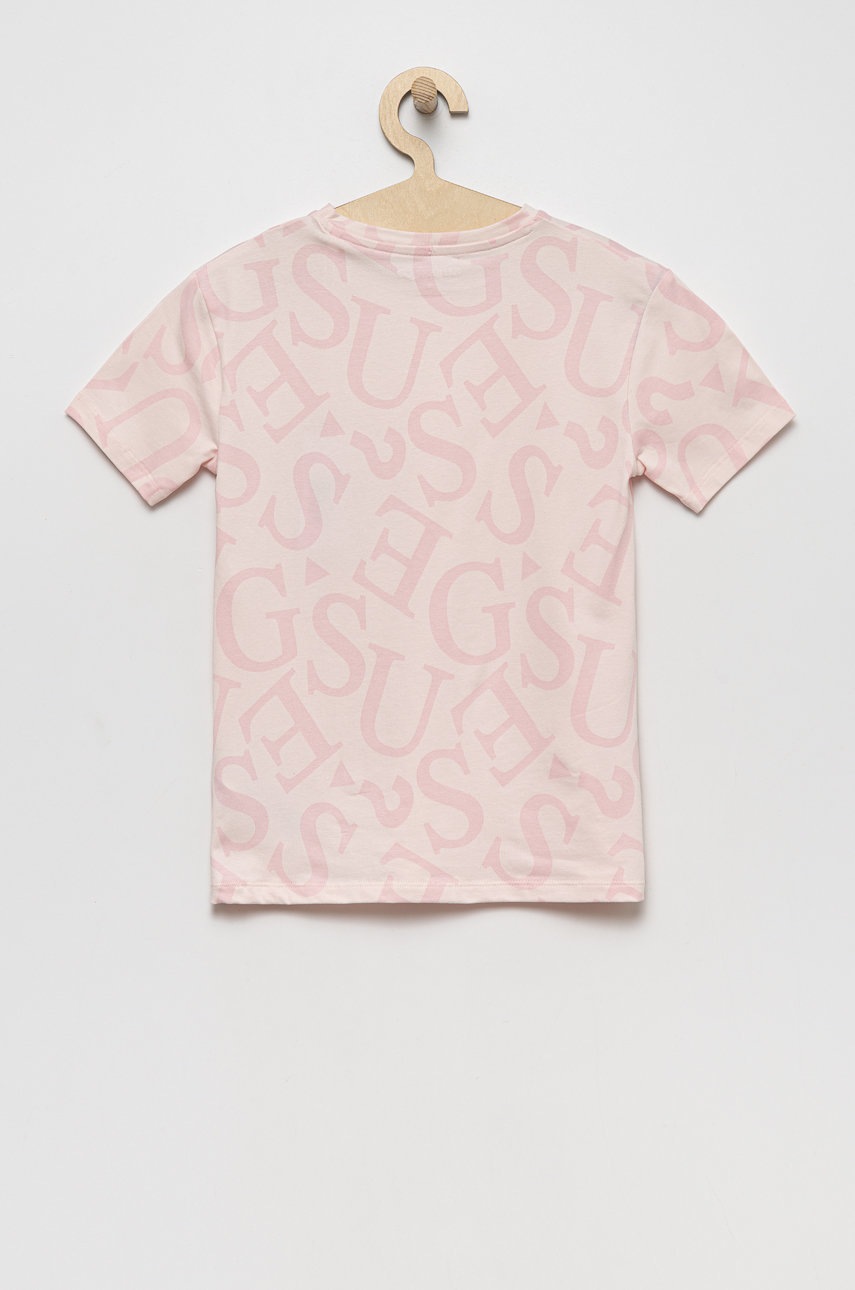 

Дитяча футболка Guess колір рожевий