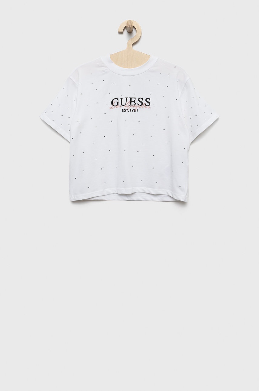 

Детска тениска Guess в бяло, Бял