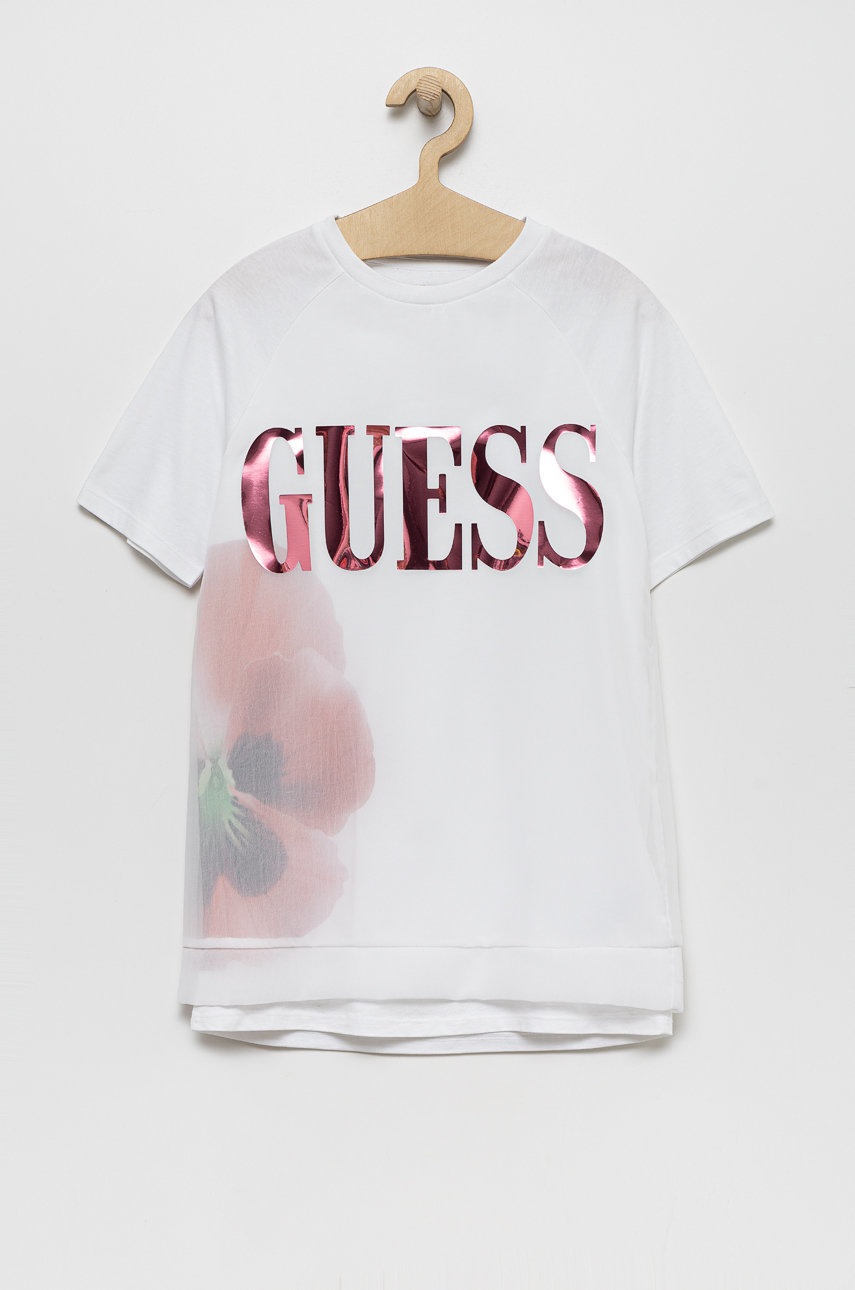 

Детска тениска Guess в бяло, Бял