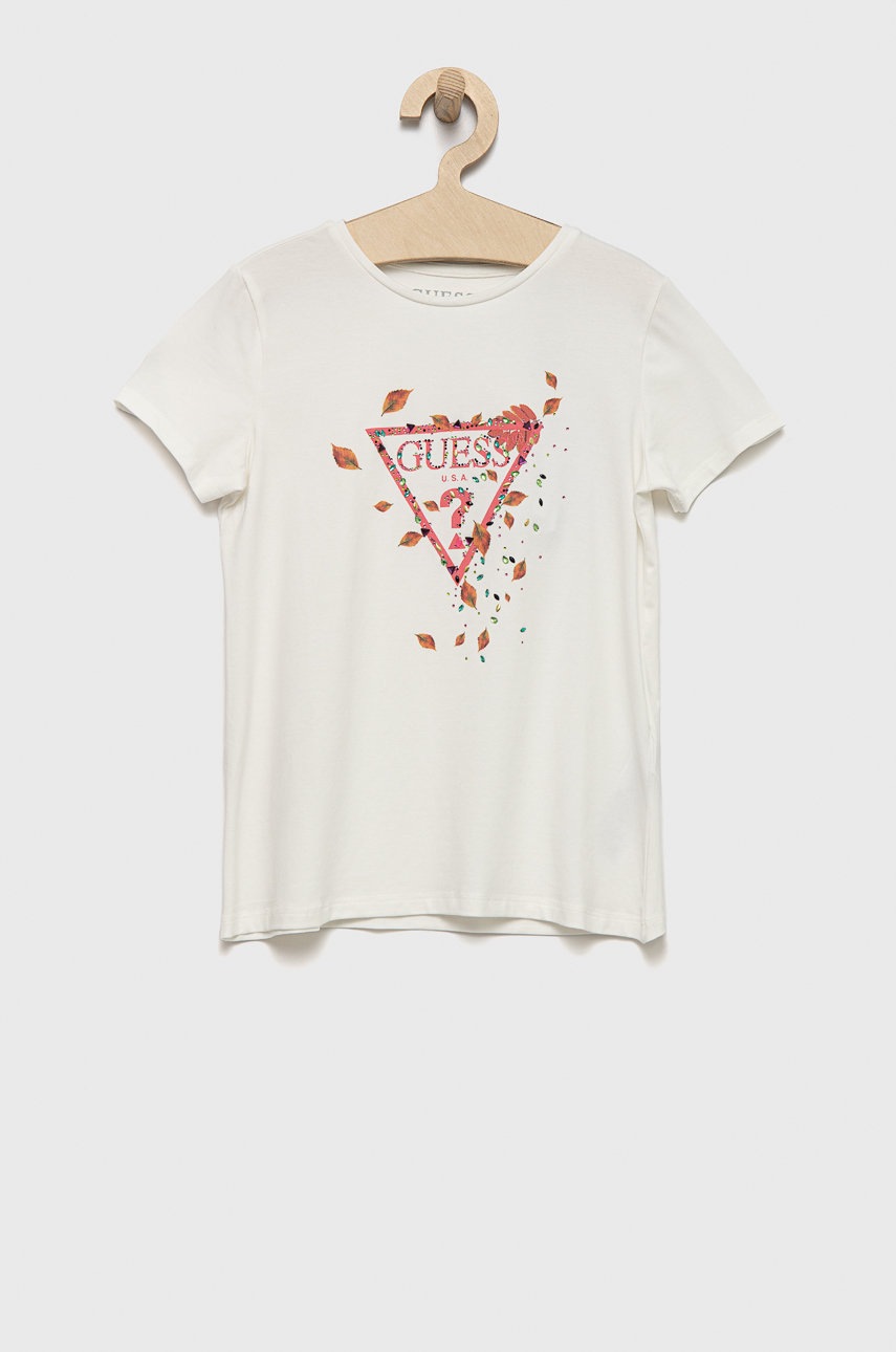 Дитяча футболка Guess колір білий Дитяча футболка Guess колір білий