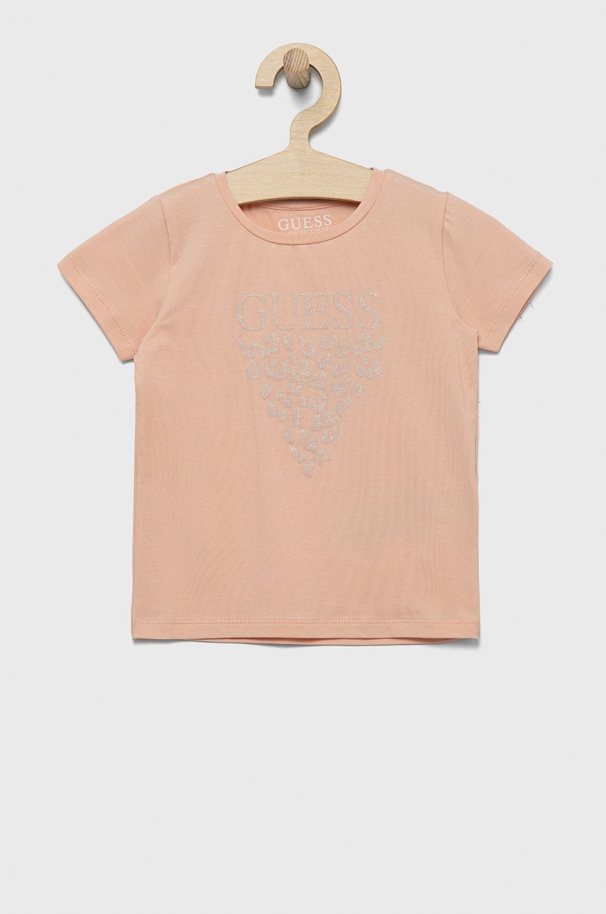 

Детска тениска Guess в оранжево, Оранжев